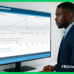 Project manager reviewing Grievance App dashboard as a Custom GRM Solution for tracking grievance activity in real time.